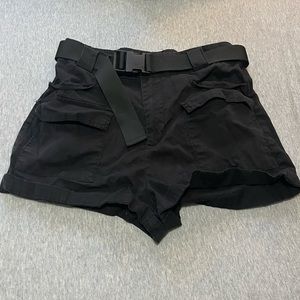 High-Waisted Cargo Shorts